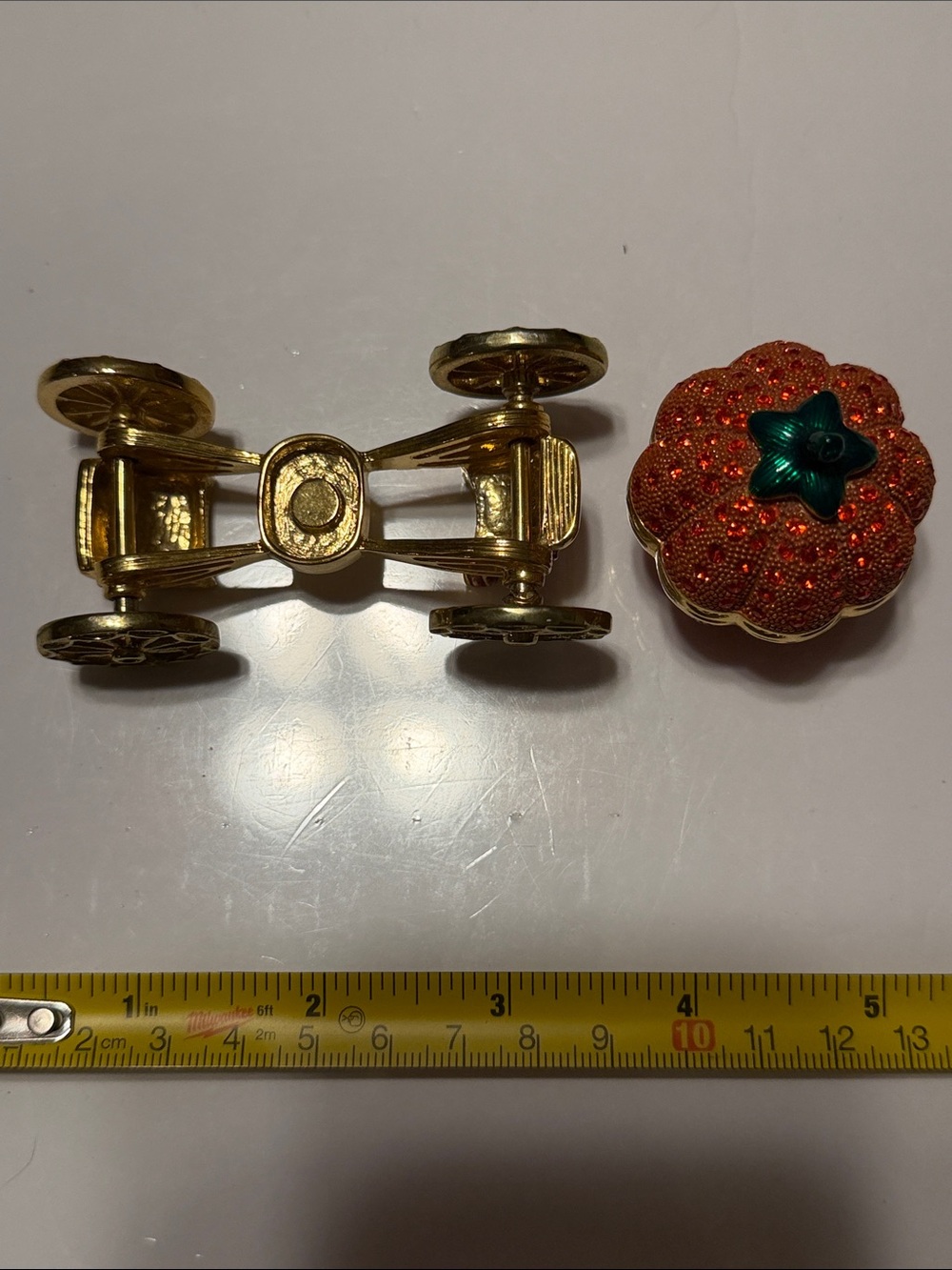 Ornamental Cinderella Pumpkin Carriage Jewelry Trinket Carriage Like New - Picture 9 of 9